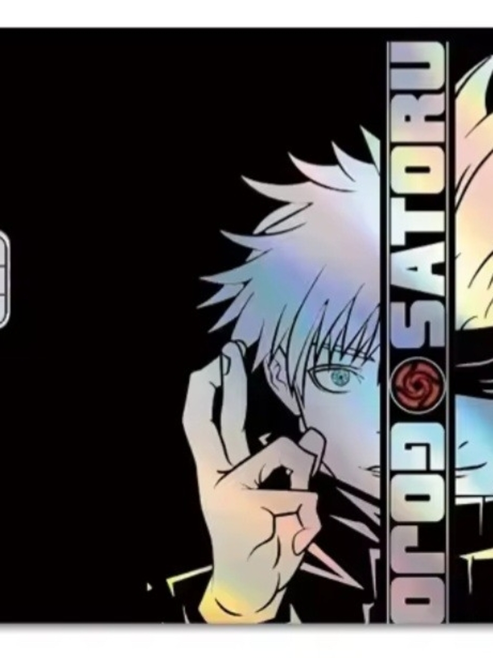 Holographic Jujutsu Kaisen Satoru Gojo Credit Debit  Card Sticker Skin Anime New